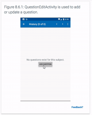 The screen of the ZyBooks Study Helper app showing subject add, edit, delete.